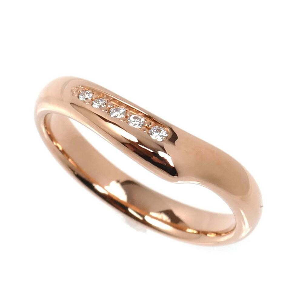 TIFFANY 18k Gold Diamond Heart Ring